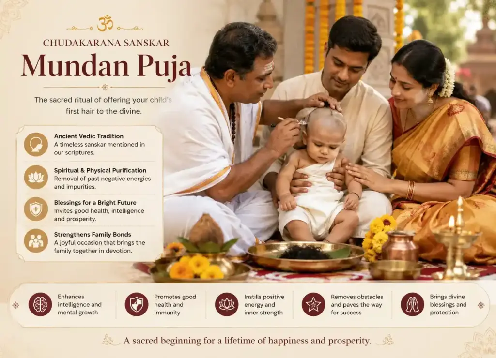 Mundan ceremony child first haircut Hindu ritual